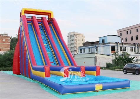 10m High Giant Inflatable Water Slide For Adults Made Of Heavy Duty Pvc