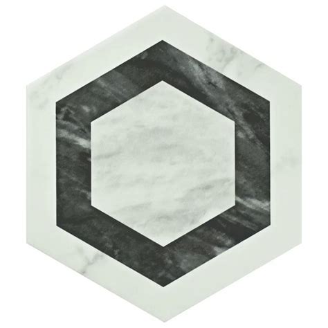 Classico Bardiglio Hex 7 X 8 Porcelain Patterned Wall And Floor Tile