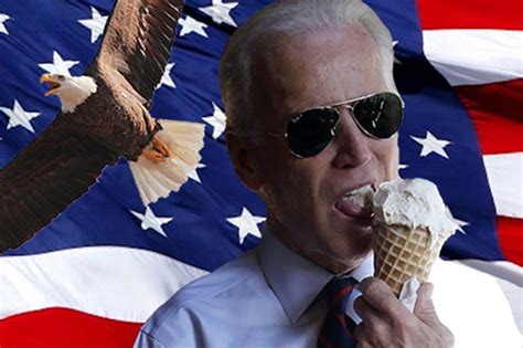 Joe Biden The Ice Cream Eating Aviator Wearing Money Wielding Hero