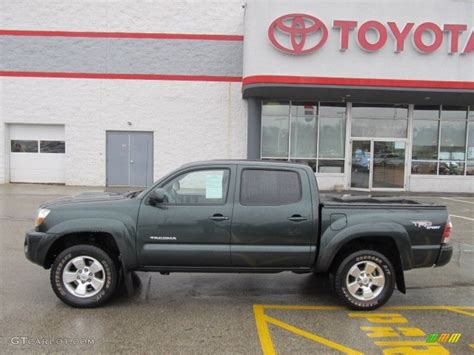 Timberland Green Mica 2009 Toyota Tacoma V6 Trd Sport Double Cab 4x4