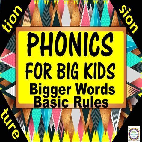 Phonics poster to show ture words. Distance Learning Phonics for Big Kids:Tion,Sion,Ture ...