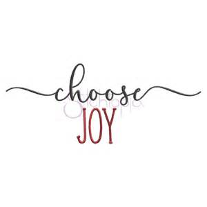 Choose Joy Embroidery Design Stitchtopia