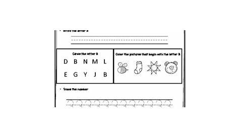morning work kindergarten worksheet
