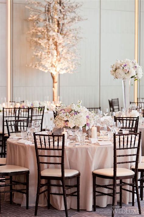 Ivory and black make a simple yet lovely wedding palette. Kristen + Marc | Blush wedding theme, Wedding table themes ...