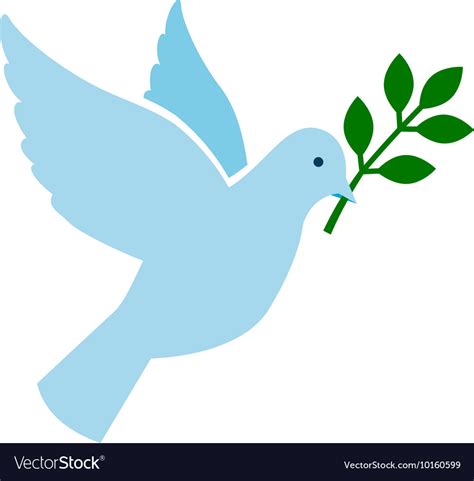 Bird Peace Symbol Royalty Free Vector Image Vectorstock