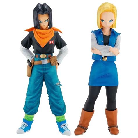 24cm Anime Dragon Ball Z Android 17 18 Figure Android 18 Pvc Action Figures Collection Model