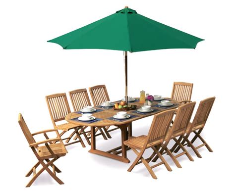 Whether you're after a classic deck chair or a chic day sofa, you're sure to find it here. Brompton Garden Extending Table and 8 Folding Chairs Set