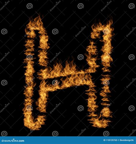 Hot Fiery Burning Flame Font Stock Illustration Illustration Of