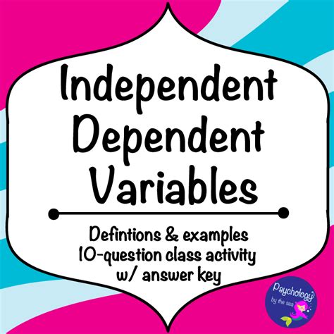 Independent & Dependent Variables in 2020 | Ap psychology, Research ...