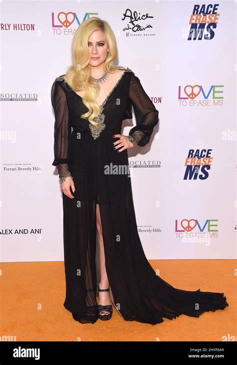 Avril Lavigne Arrives At The Race To Erase Ms 25th Anniversary Gala Held At The Beverly Hilton