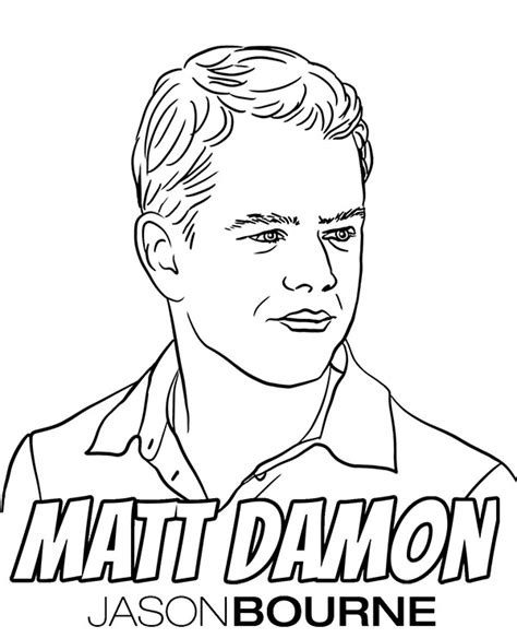 Dibujo De Matt Damon Para Colorear Dibujos Para Colorear Imprimir