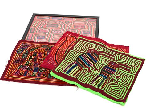 lot-4pc-mola-folk-art-colorful-textiles