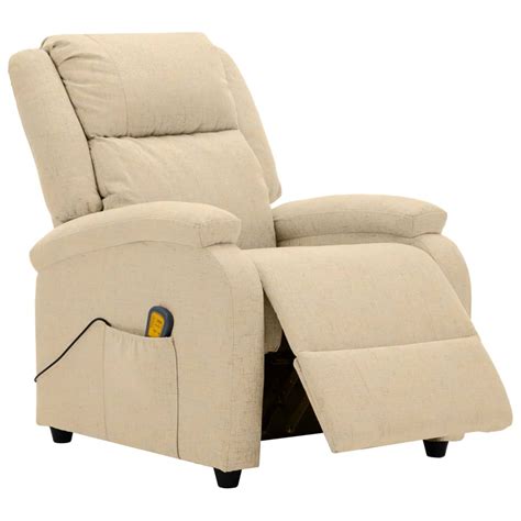 Vidaxl Massage Chair Electric Massaging Recliner Chair For Elderly Fabric