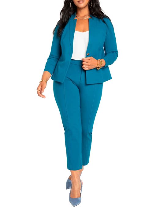 Eloquii Womens Plus Size The Ultimate Stretch Suit Pintuck Pant