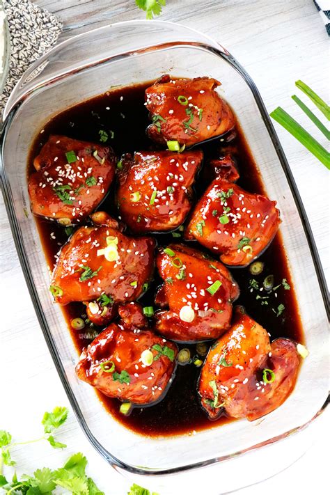 Perfectly oven roasted chicken thighs, a basic recipe for baking chicken thighs in the oven. Baked Teriyaki Chicken Thighs Recipe - The Anthony Kitchen ...