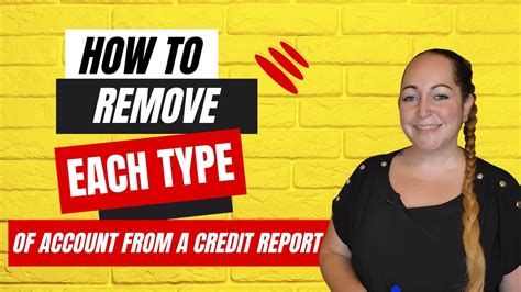 How To Remove Each Negative Account Type On A Credit Report Youtube