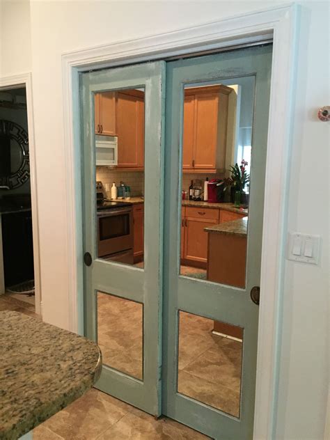 The right door for the room. Vintage door with mirror for closet | Glass closet doors ...