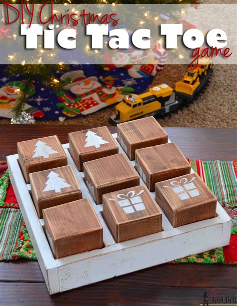 Tic tac toe ladybugs and bees it is a beautiful and useful game for developing the logic and thinking to your kids. DIY Christmas tic tac toe game - Her Tool Belt