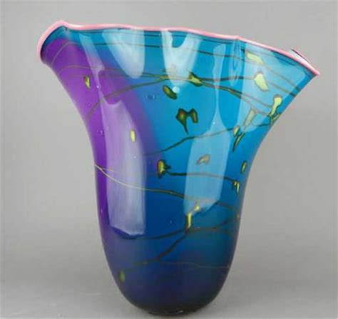 Large Signed Blown Art Glass Vase