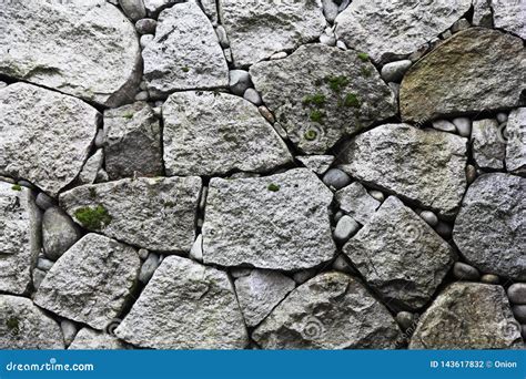 Stone Wall With Different Sized Stones Stock Photo Image Of Grungy