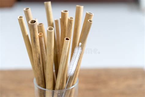 Nature Drinking Straws From Bamboo Wood For Reusable And Reduce The Use