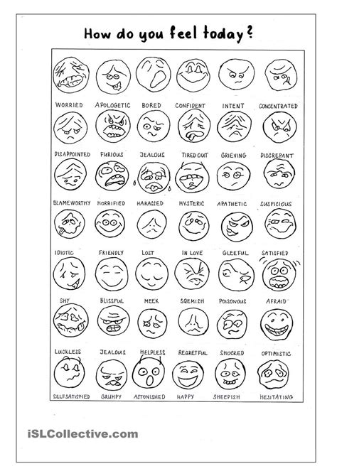 How Do You Feel Today School Englishengels Pinterest Worksheets
