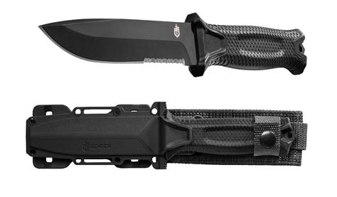 Gerber Strongarm Fixed Blade With Serrated Edge Black