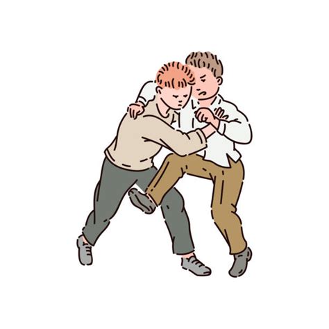 Best Two Boys Fighting Cartoon Illustrations Royalty Free