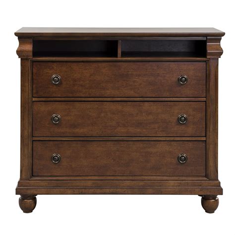 Rustic Cherry Finish Wood Bachelor Chest 589 Br45 Liberty Furniture