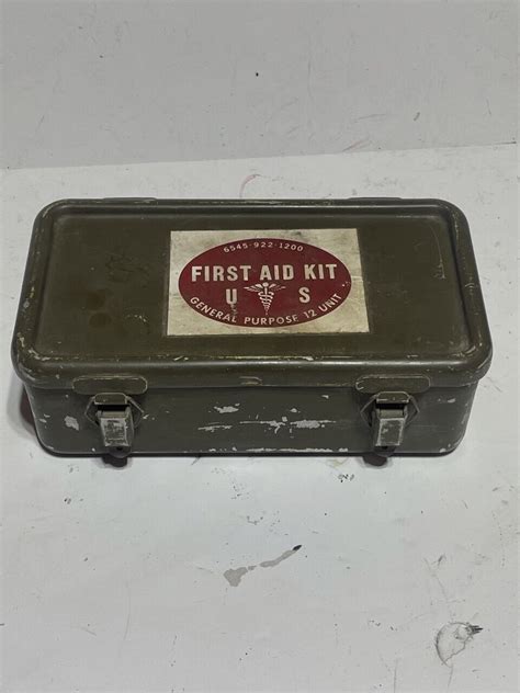 Vietnam Army General Purpose 10 Unit First Aid Kit Case 6545 922 1200 W