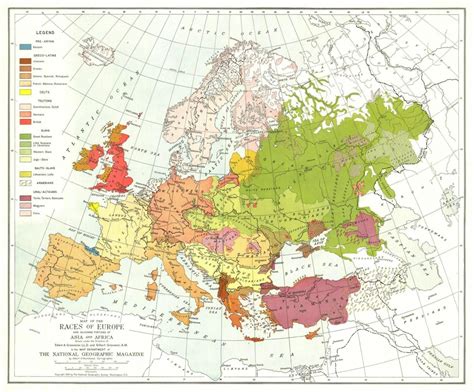 Map Of The Races Of Europe National Geographic Maps On The Web