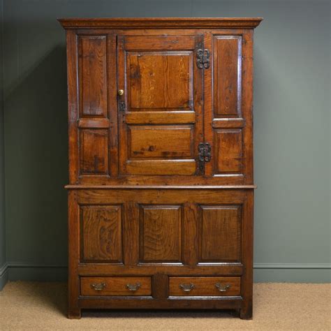 Early Eighteenth Century Period Oak Antique Harness Cupboard Antiques