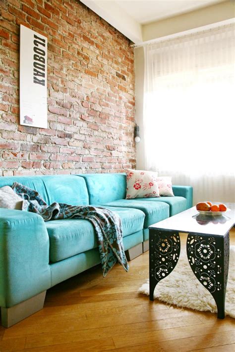 Exposed Brick Wall Living Room Ideas Modern House