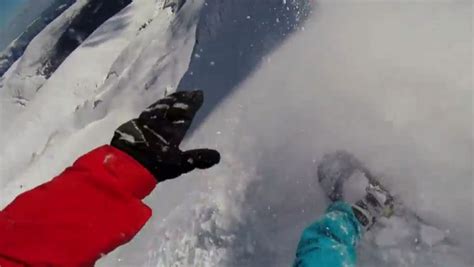 Snowboarder Films His Incredible Avalanche Encounter Abc News