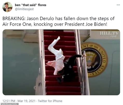 joe biden falls   stairs  air force   times