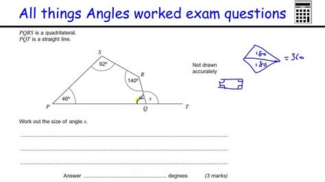 All Things Angles Gcse Maths Foundation Exam Worked Examples Triangles