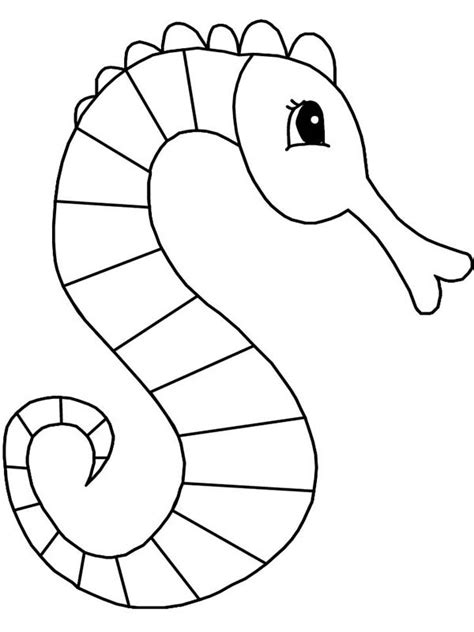 A huge collection of monkeys coloring pages. A Kindergarten Drawing Of Seahorse Coloring Page : Kids ...