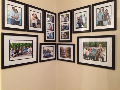 Picture arrangement on corner walls | Picture arrangements, Hanging pictures, Corner wall