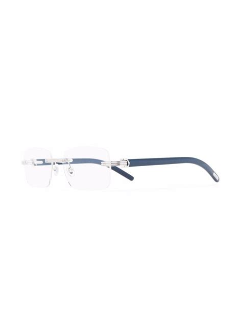 Cartier Eyewear Rimless Square Frame Glasses Farfetch