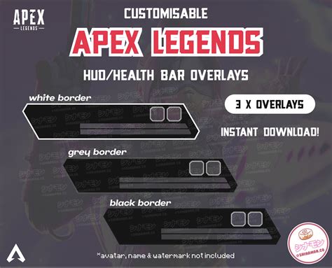 Apex Legends Customisable Hud Health Bar Blank Overlay For Streaming