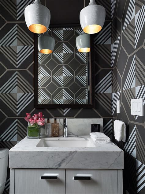 25 Awesome Rooms That Inspire You To Try Out Geometric Wallpaper
