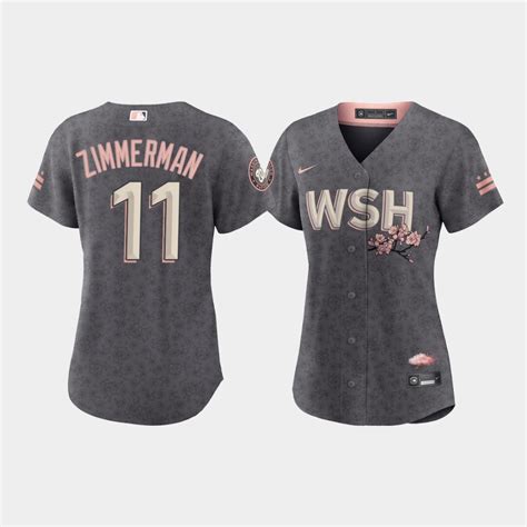 Bloom Washington Nationals Ryan Zimmerman Womens Gray 2022 City