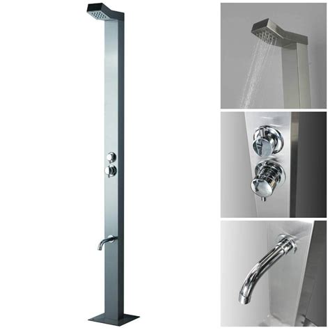 minimalist stainless steel outdoor shower outdoor shower backyard bathroom shower panels