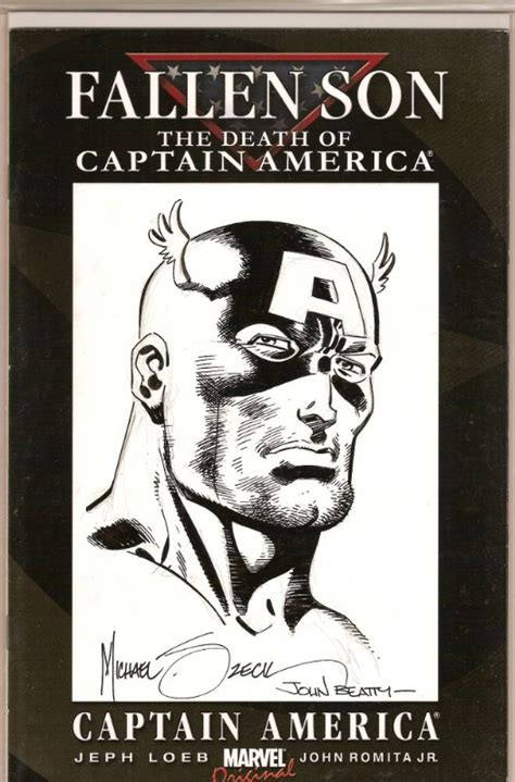 Captain America Fallen Son Sketch Cover By Mike Zeck John Beatty In