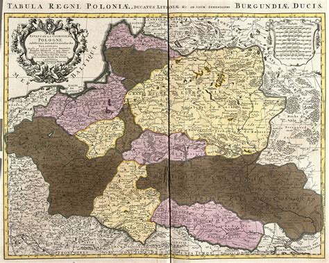 ポーランド王国とリトアニア公国の地図（銅版画