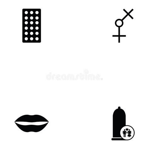 Safe Sex Icon Set Stock Vector Illustration Of Vector 107351975