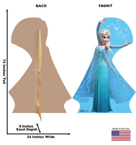 Snow Queen Elsa Snowflakes Life Size Cardboard Cutout