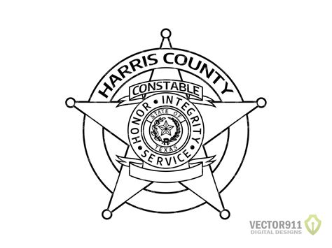 Harris County Texas Constable Badge Tx Police Law Enforcement Logo