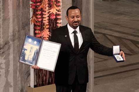 Ethiopias Prime Minister Abiy Ahmed Accepts Nobel Peace Prize Amidst