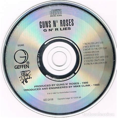 Guns N Roses ‎ G N R Lies Cd 1988 Rara Edicio Comprar Cds De Música